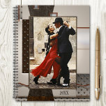 Your Photo Industrial Metallic Design Planner<br><div class="desc">Elegant planner featuring your custom photo framed by an artistic industrial design with metallic effects and faux leather.</div>