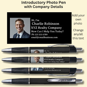 Your Photo & Introductory Details in White, Black