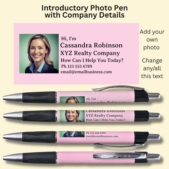 Your Photo & Introductory Details on Pink & Black (Creator Uploaded)