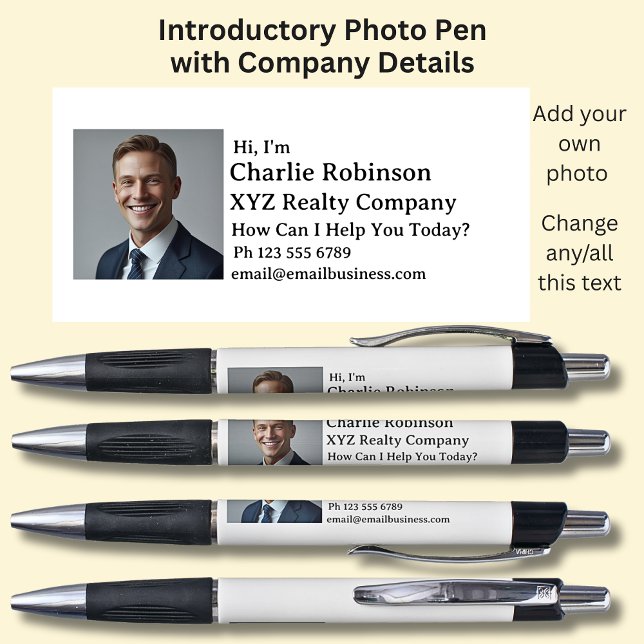 Your Photo & Introductory Details on White & Black (Creator Uploaded)