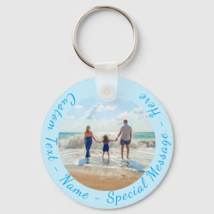 Your Photo Keychain Gift with Custom Text
