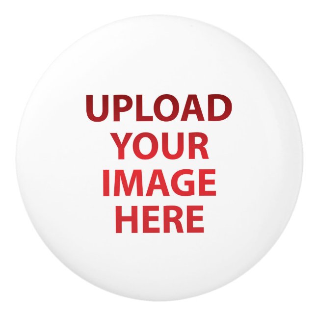 Your Photo Logo Full Size Ceramic Knob (Front)