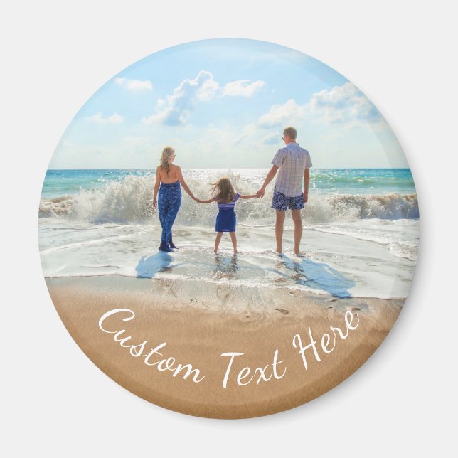 Your Photo Magnet Gift with Custom Text (Front)
