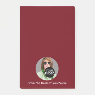 Your Photo Message Customise This Easily Burgundy Post-it Notes