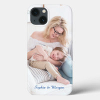 Your Photo & Name(s) or Message in Blue Script