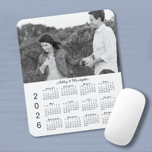 Your Photo Names Personalised 2026 Calendar Mouse Pad