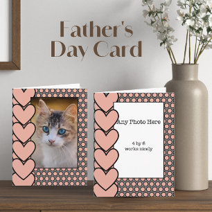Your photo on a Peach Hearts Father's Day  Card