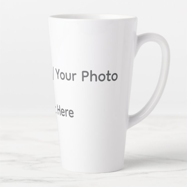 Your Photo or Text Here (Customizable Design) Latte Mug (Right)