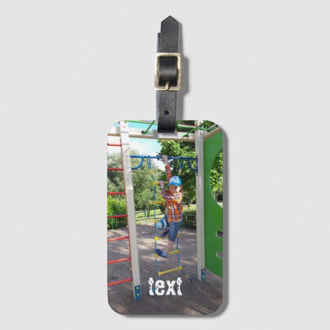 Your photo, personalisation luggage tag (Front Vertical)