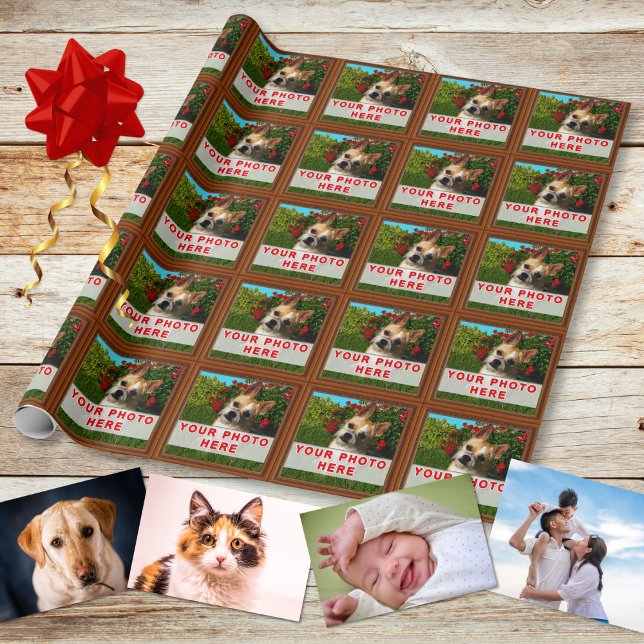 YOUR PHOTO Personalised Wrapping Paper (PHOTO Wrapping Paper. Dog Photo Wrapping Paper. Custom photo wrapping paper. Cat gift wrap, or pet.)