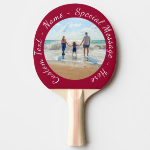Your Photo Ping Pong Paddle Custom Text