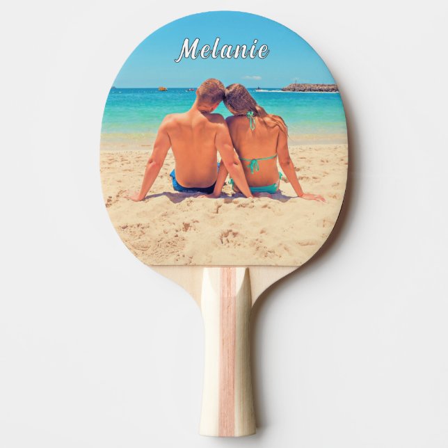 Your Photo Ping Pong Paddle Gift with Custom Name (Front)