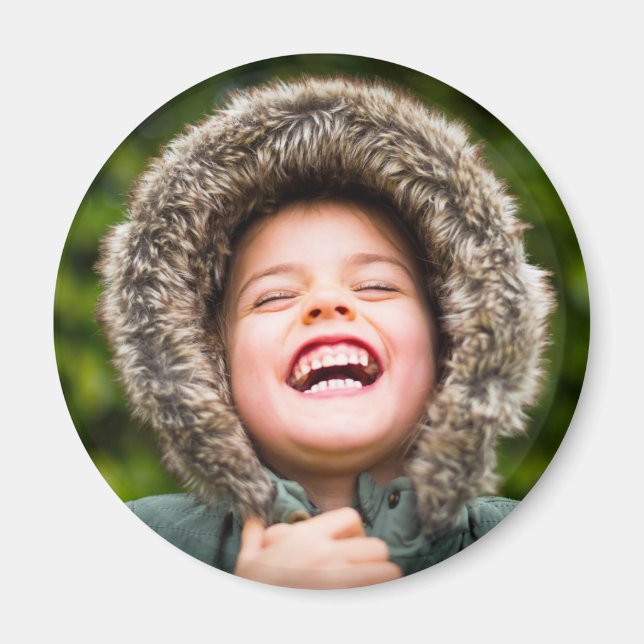 Your Photo Round Fridge Magnet (Front)
