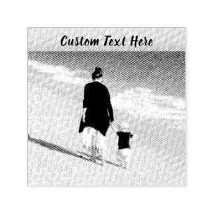 Your Photo Self-inking Stamp with Custom Text