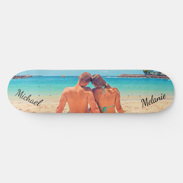 Your Photo Skateboard Gift with Custom Name (Horz)