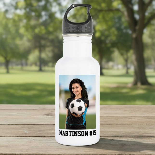 Your Photo Soccer or Your Sport - Pick Colour - 532 Ml Water Bottle (Customize with photo, name and team number.)