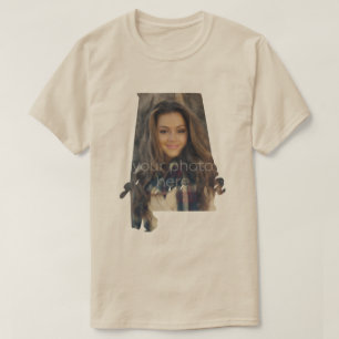 YOUR PHOTO State Of Alabama Shape T-shirt