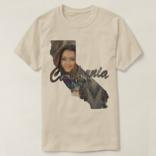 YOUR PHOTO State Of California Shape T-shirt