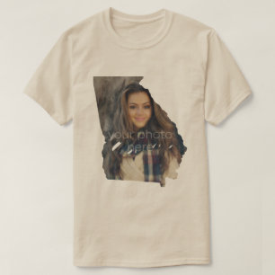 YOUR PHOTO State Of Georgia Shape T-shirt