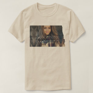 YOUR PHOTO State Of North Dakota Shape T-shirt