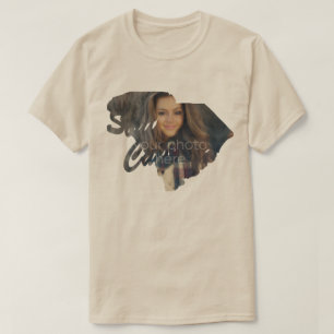 YOUR PHOTO State Of South Carolina Shape T-shirt