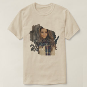 YOUR PHOTO State Of Wisconsin Shape T-shirt