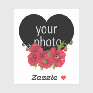 Your photo sticker, your photo, flowers, holiday,