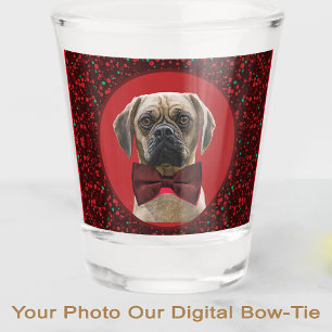 YOUR PHOTO Stylish Christmas Pet for Dog Lover Mum Shot Glass