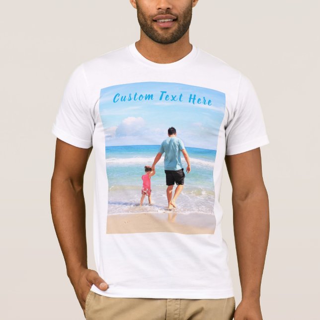Your Photo T-Shirt Gift with Custom Text Name (Front)