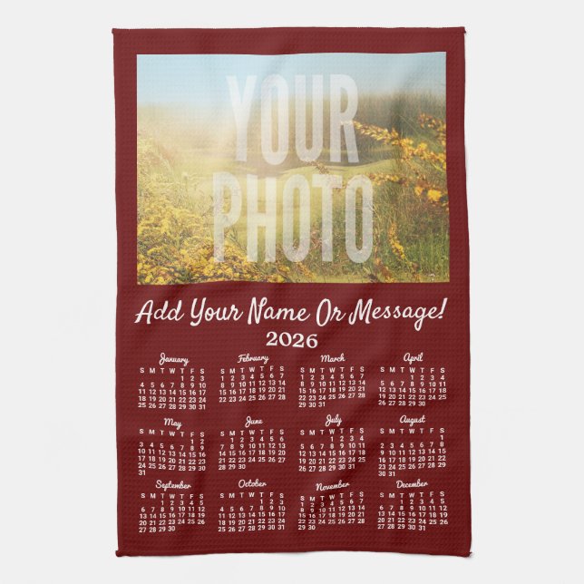 Your Photo Tea Towel Calendar (Vertical)