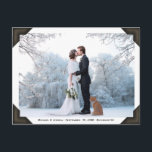 Your Photo & Text | Elegant Vintage Picture Album Postcard<br><div class="desc">These cool postcards are ready to go right into the photo album or scrapbook. Simply elegant, these minimalist vintage picture album theme post cards offer an antiqued effect to the modern photo with an old school white trim background frame and four faux vintage photo corner holders. Just type in the...</div>