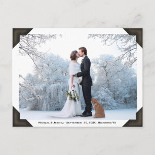 Your Photo & Text Elegant Vintage Picture Album Postcard