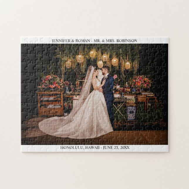 Your Photo & Text Jigsaw Puzzle (Horizontal)