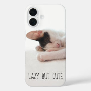 Your Photo & Text Simple Handwritten Typography iPhone 16 Case
