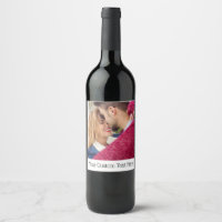 YOUR Photo & Text wine bottle labels