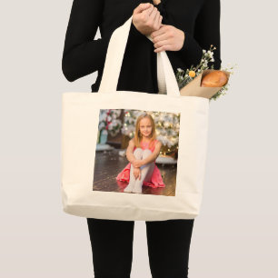 YOUR PHOTO TO TOTE, PERSONALIZE LARGE TOTE BAG