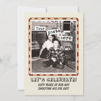 Your Photo Vintage Cowboy Party Invitation