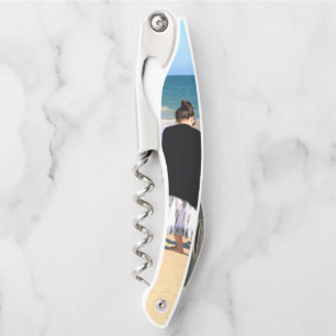 Your Photo Waiter's Corkscrew with Custom Text