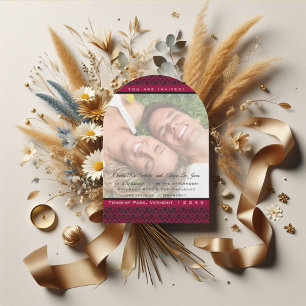 Your Photo Wedding Invite- I marry my Friend-Berry Invitation