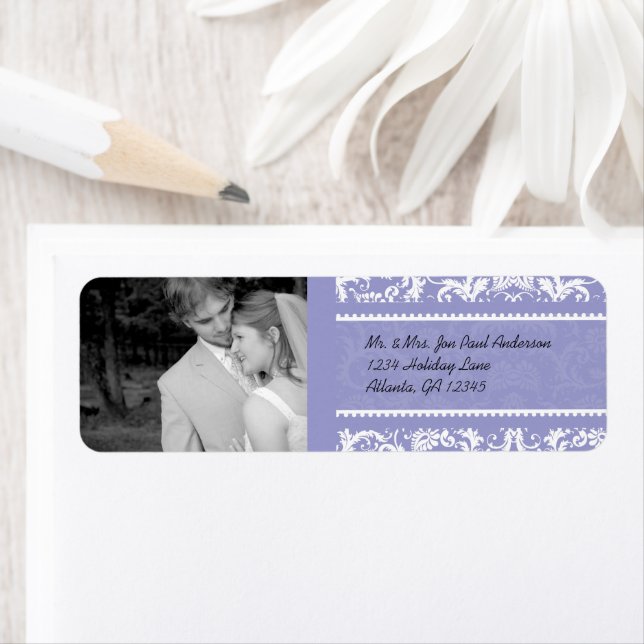 Your Photo Wedding Vintage Black Damask (Insitu)