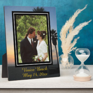 Your Photo with Beach Sunset Palms Plaque
