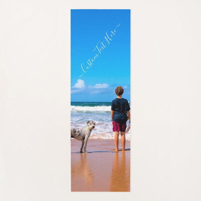 Your Photo Yoga Mat with Custom Text (Front)