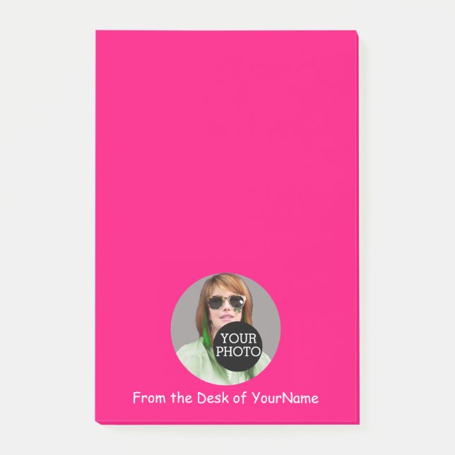 Your Photo Your Message Customise This Easily Pink Post-it Notes (Front)