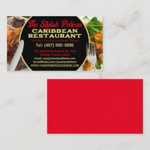 Your Photos Caribbean Restaurant Catering Services Business Card