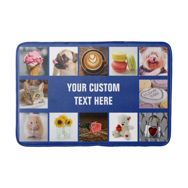 YOUR PHOTOS custom collage template bath mats (Front)