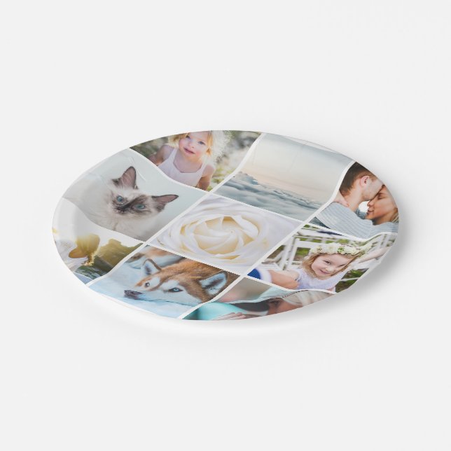 Your Photos Custom Modern Paper Plate (Angled)