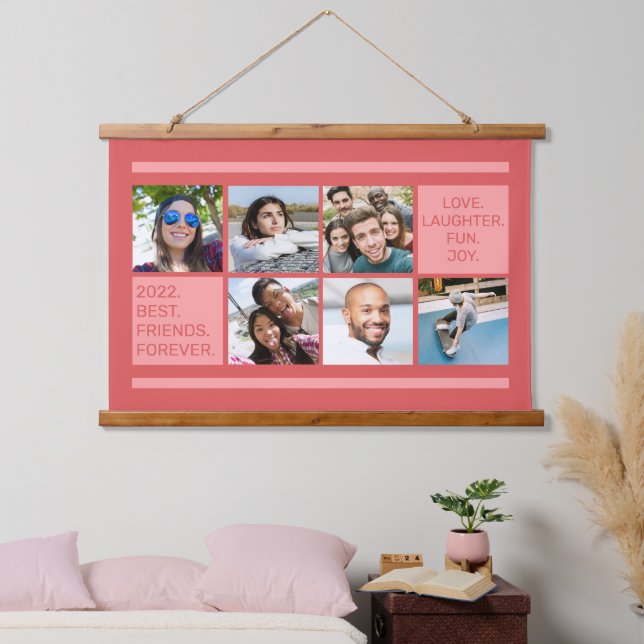 YOUR PHOTOS Custom Text Hanging Tapestry (Bedroom)