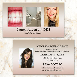 Your Photos Elegant Professional Dentist Business Card