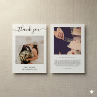 Your photos minimalist wedding thank you card