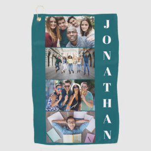YOUR photos, name & colour golf towel